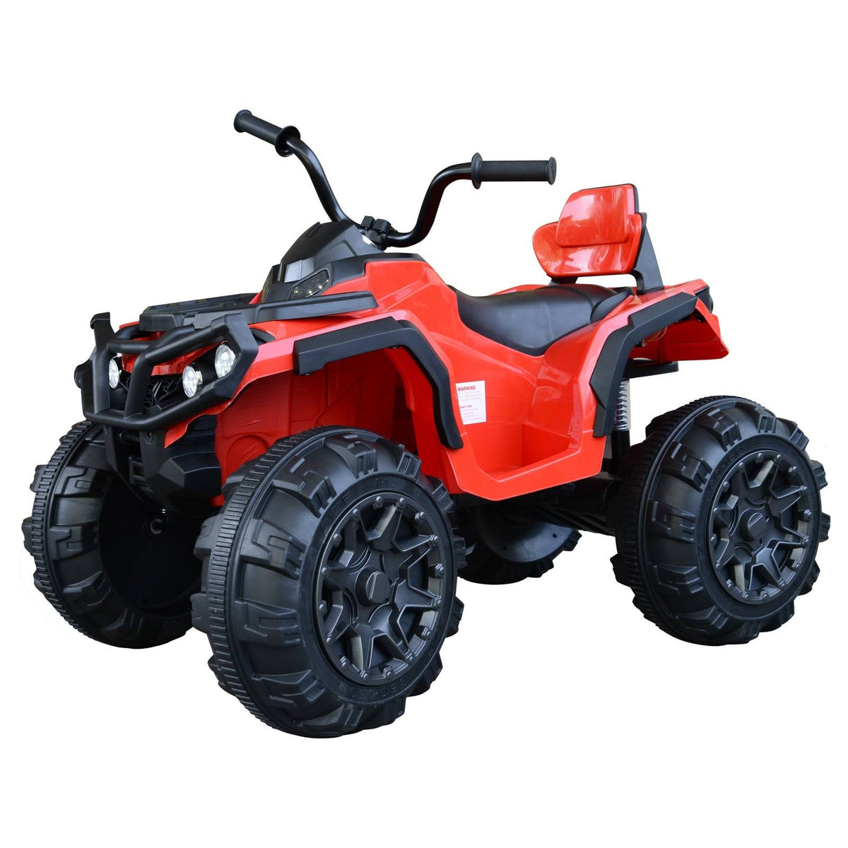 White Kids Ride-On ATV Car with Working Headlights V275757