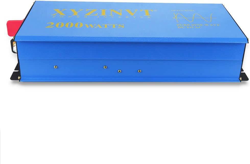 2000 watt Pure Sine Wave Power Inverter DC 12V to AC 120V with LED Display and Wireless Remote Controller W9866