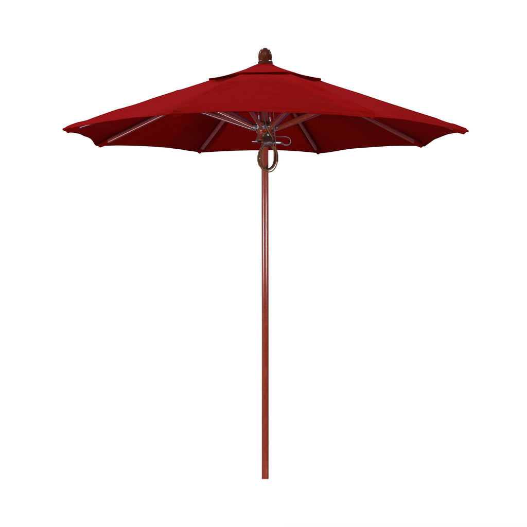 7.5 ft Patio Umbrella with Red Oak Fiberglass Pole Fiberglass Ribs B44078