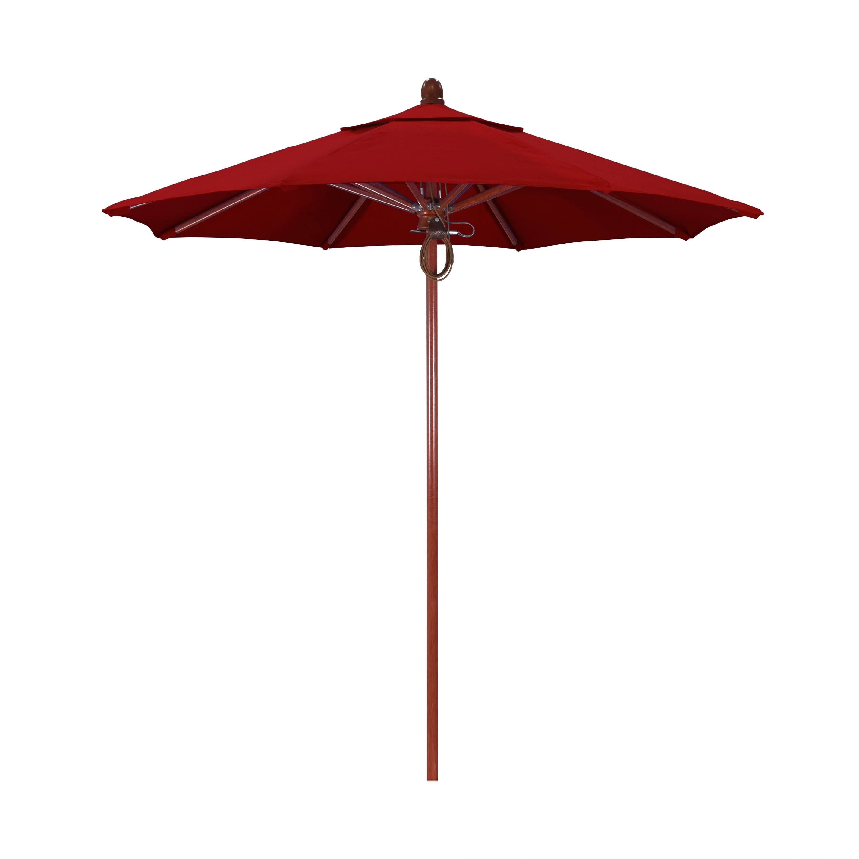 7.5 ft Patio Umbrella with Red Oak Fiberglass Pole Fiberglass Ribs B44078