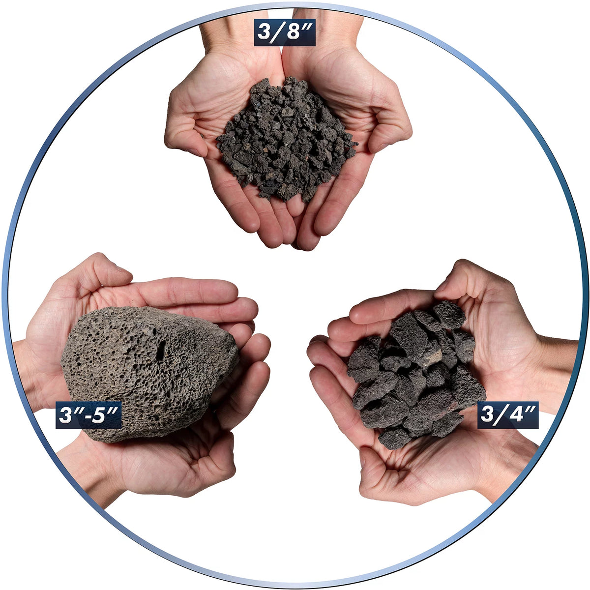 10 Pounds 3/4" Volcanic Lava Rock D2240