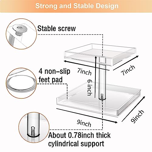 Perfume Organizer Display Tray Acrylic Large Vanity Trays Makeup Storage Holder H3896