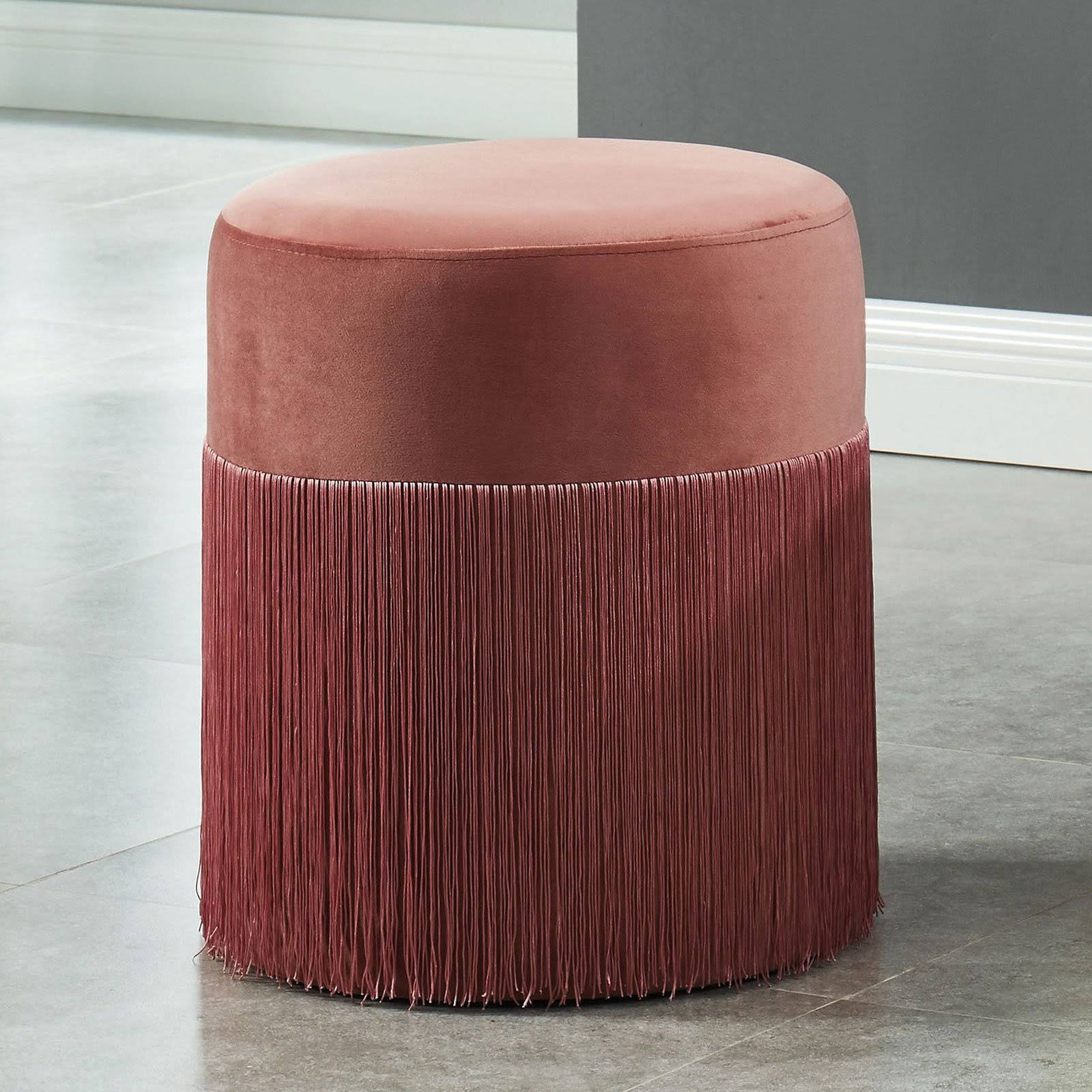 Pink Round Ottoman Z163447