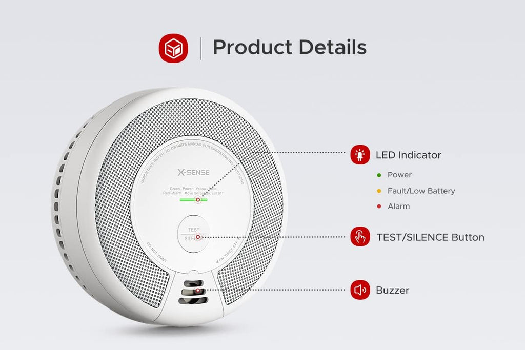 Wireless Interconnected Smoke and Carbon Monoxide Detector, 10-Year Battery, Pack of 3 M41964