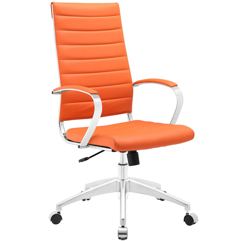 Orange Faux Leather Highback Office Chair O86813