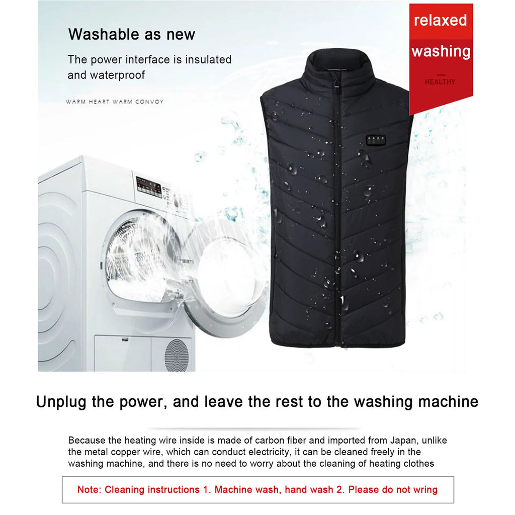 Waterproof Heated Vest with 4 in 1 Smart Controller X95325