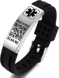 Silicone Waterproof Medical Alert ID Bracelet H1922