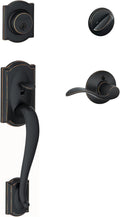 Aged Bronze Front Entry Handleset with Deadbolt Q51394