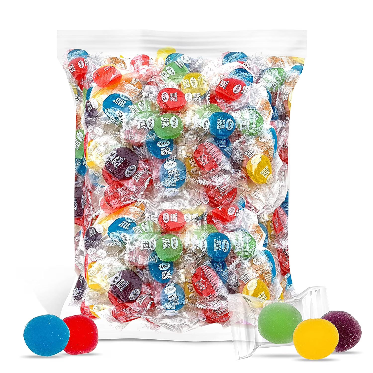 Assorted Fruit Jelly Patties Candy, Individually Wrapped - 2-Pound Pack Q1931