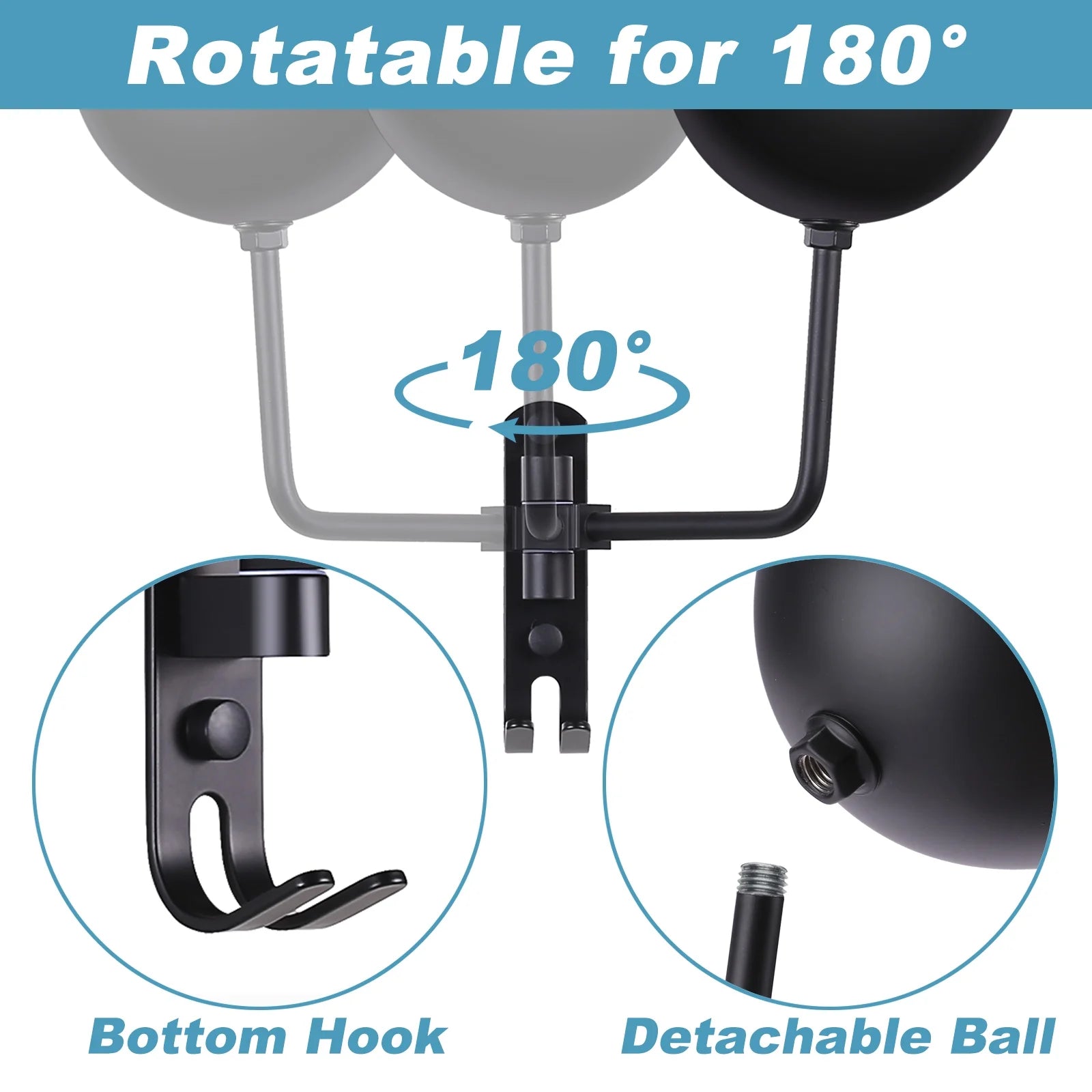 Black 2-Pack Helmet Holder Wall Mount with 2 Hooks J79414