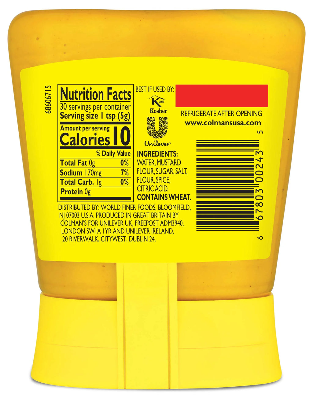 Squeezy Mustard, 5.3-Oz., Pack of 6 G791632