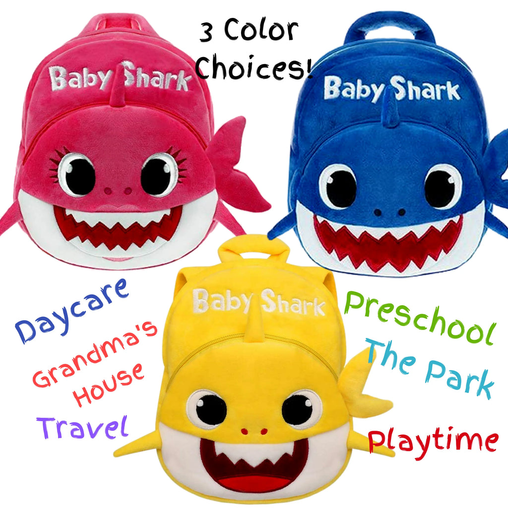 Yellow Baby Shark Plush Toddler Backpack Play Set M55809