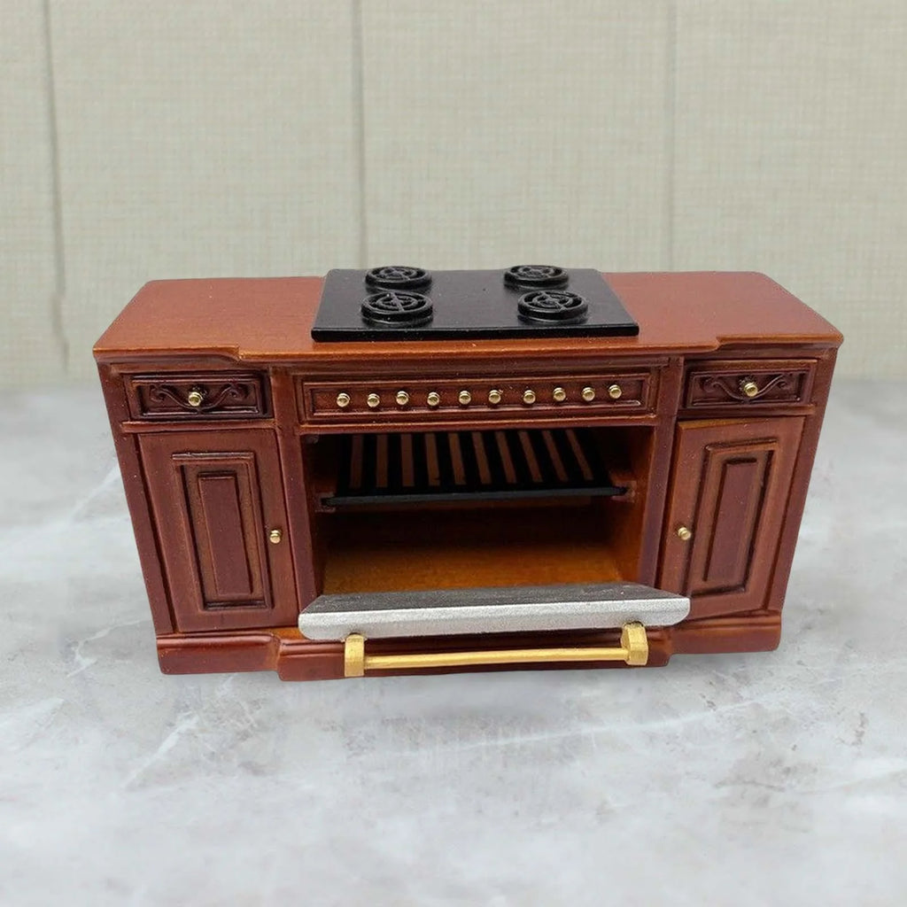 12 Scale Dollhouse Wood Cooker Cupboard Furniture Sets red E821692