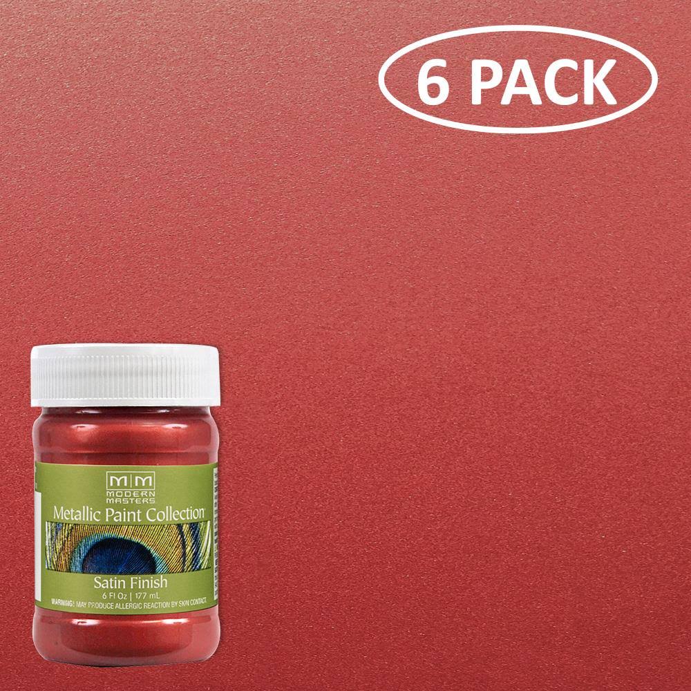 Satin Metallic Paint 6 oz. (6 Pack) W4181