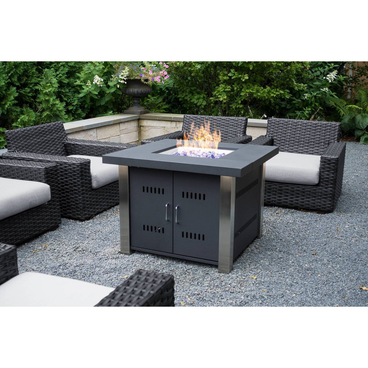 38 in. Square Gas Fire Pit Table M9970