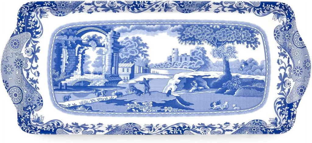 Blue Italian Sandwich Tray Melamine Serving Platter H301