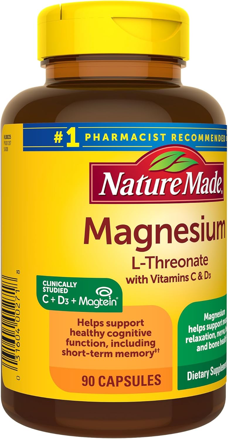 90 Capsules Magnesium L-Threonate Supplement A911083
