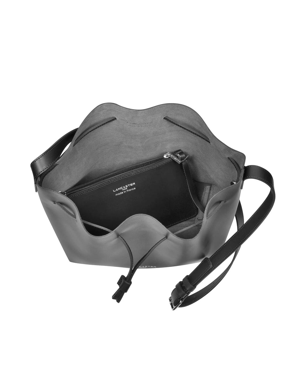 Black Leather Bucket Bag H749079