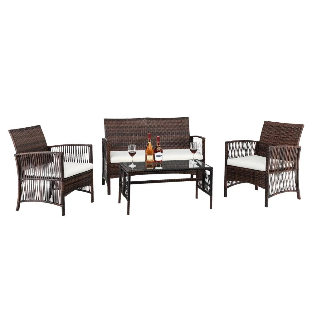 Brown Rattan Outdoor Sofa Set J115