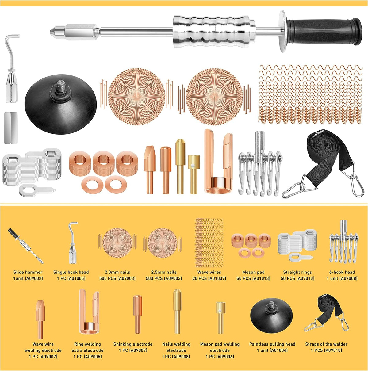 110V Stud Welder Dent Repair Kit with Welding Pins V830