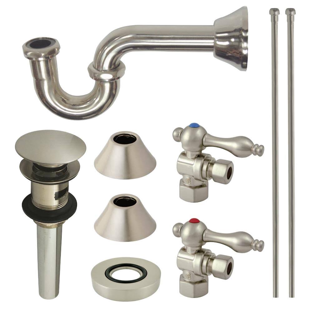 Chrome Sink Trim Kit with P-Trap for Vessel Sink with Overflow Hole J643055