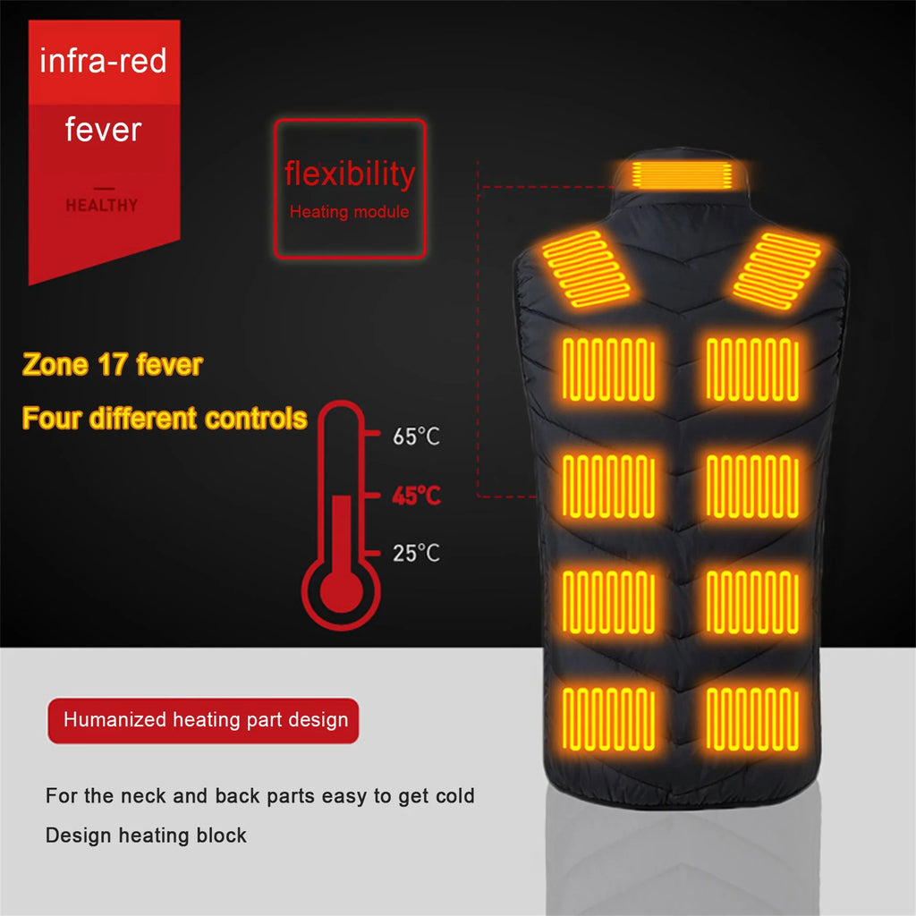 Waterproof Heated Vest with 4 in 1 Smart Controller X95325