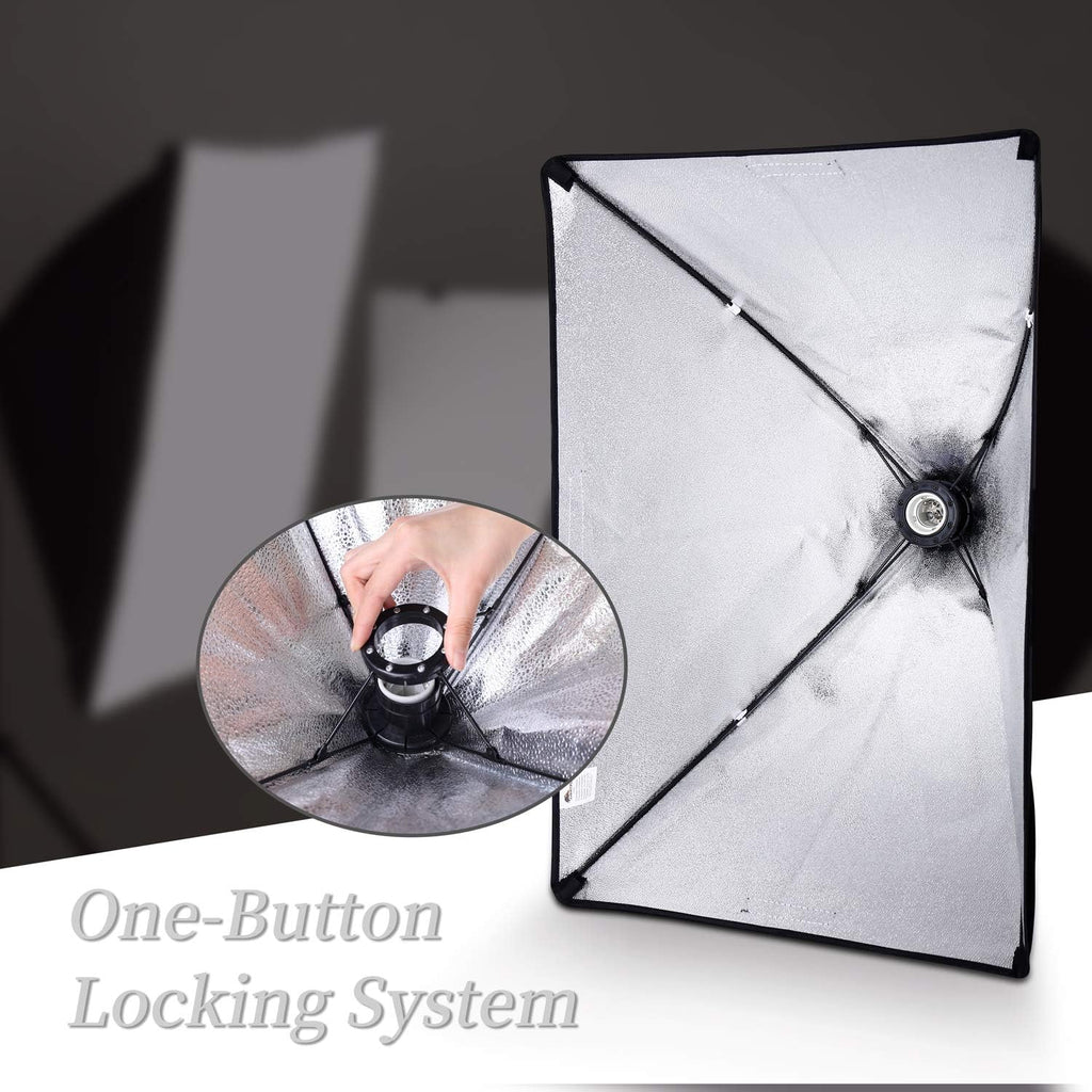 Softbox Lighting Kit 20x28'' Continuous Lighting with 2pcs 5500K Bulb F2461