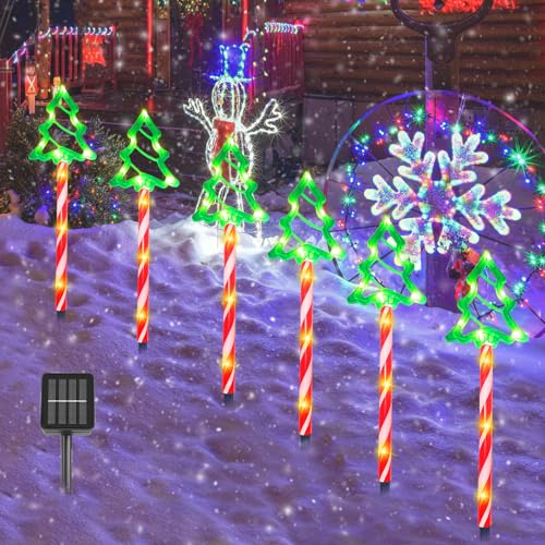 6 Pack Solar Christmas Pathway Lights M57122