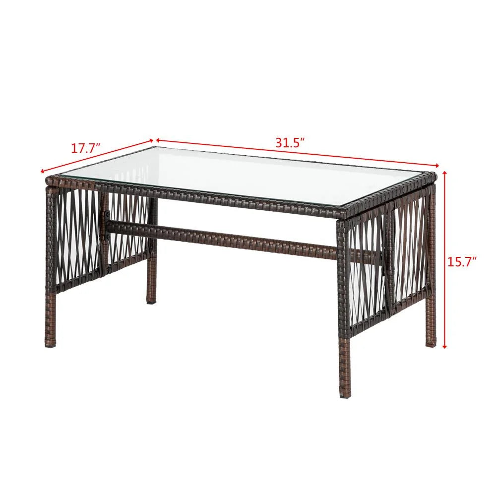 Brown Rattan Outdoor Sofa Set J115