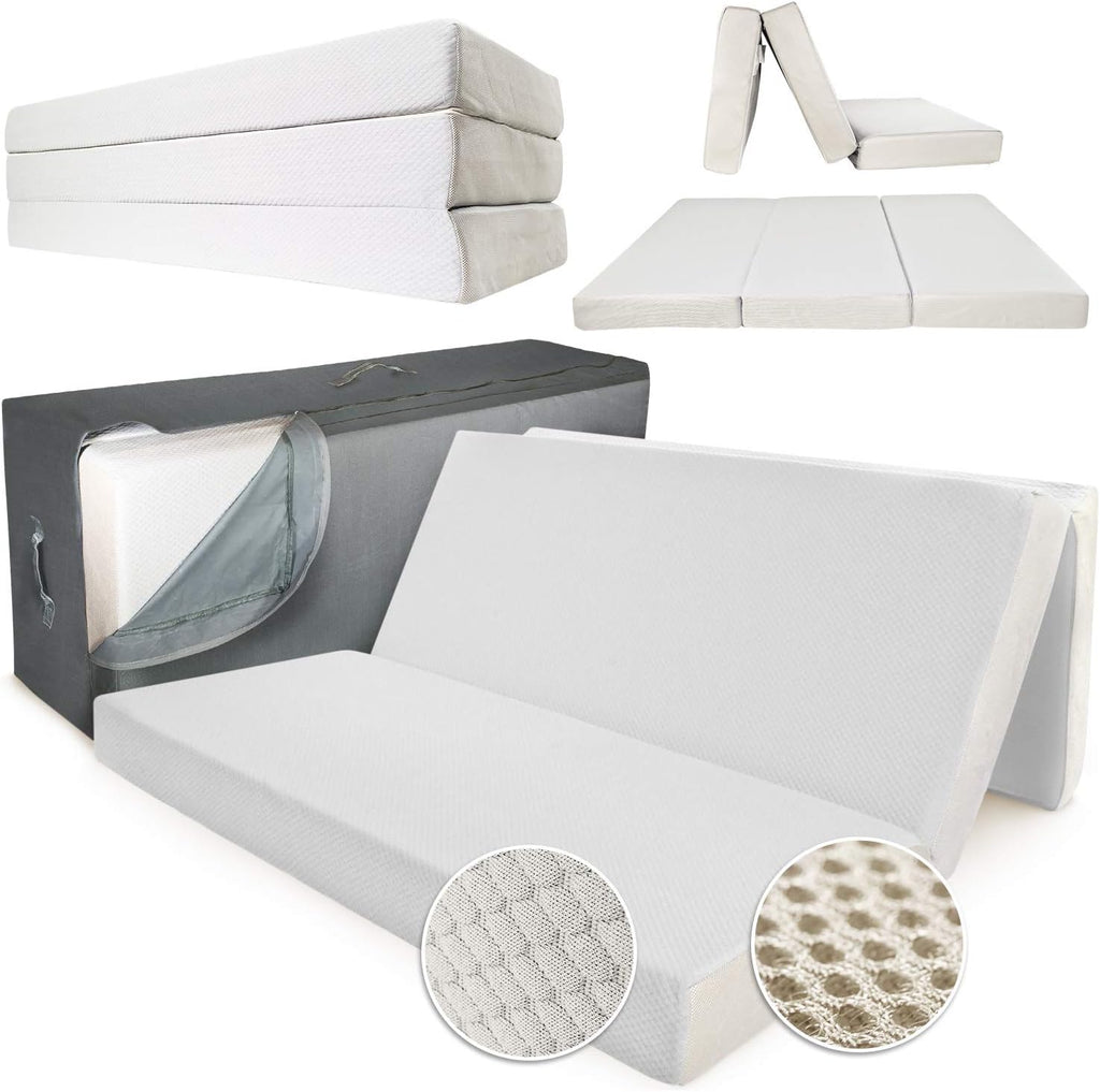 Twin Tri-Fold 6 Inch Memory Foam Mattress with Case E297311