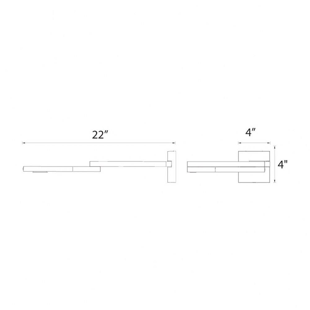 Left Titanium Flip LED Swing Arm F22592