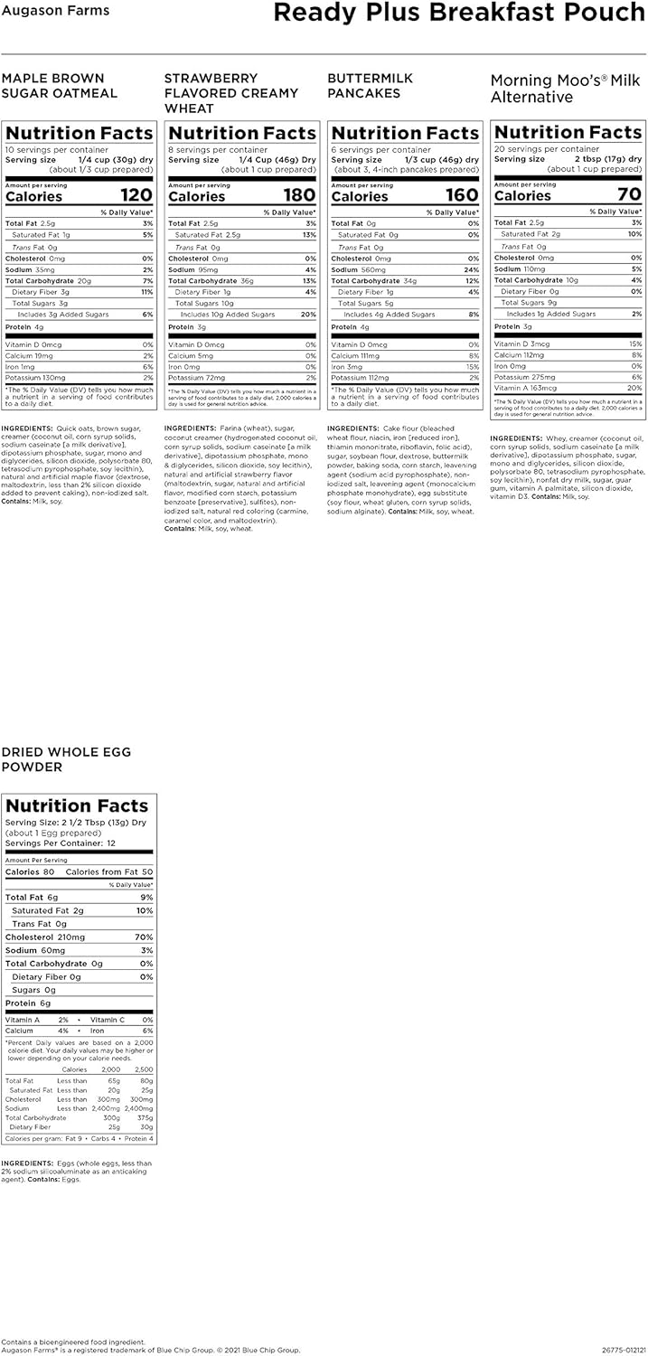 30-Year Shelf Life Emergency Food Supply O42783