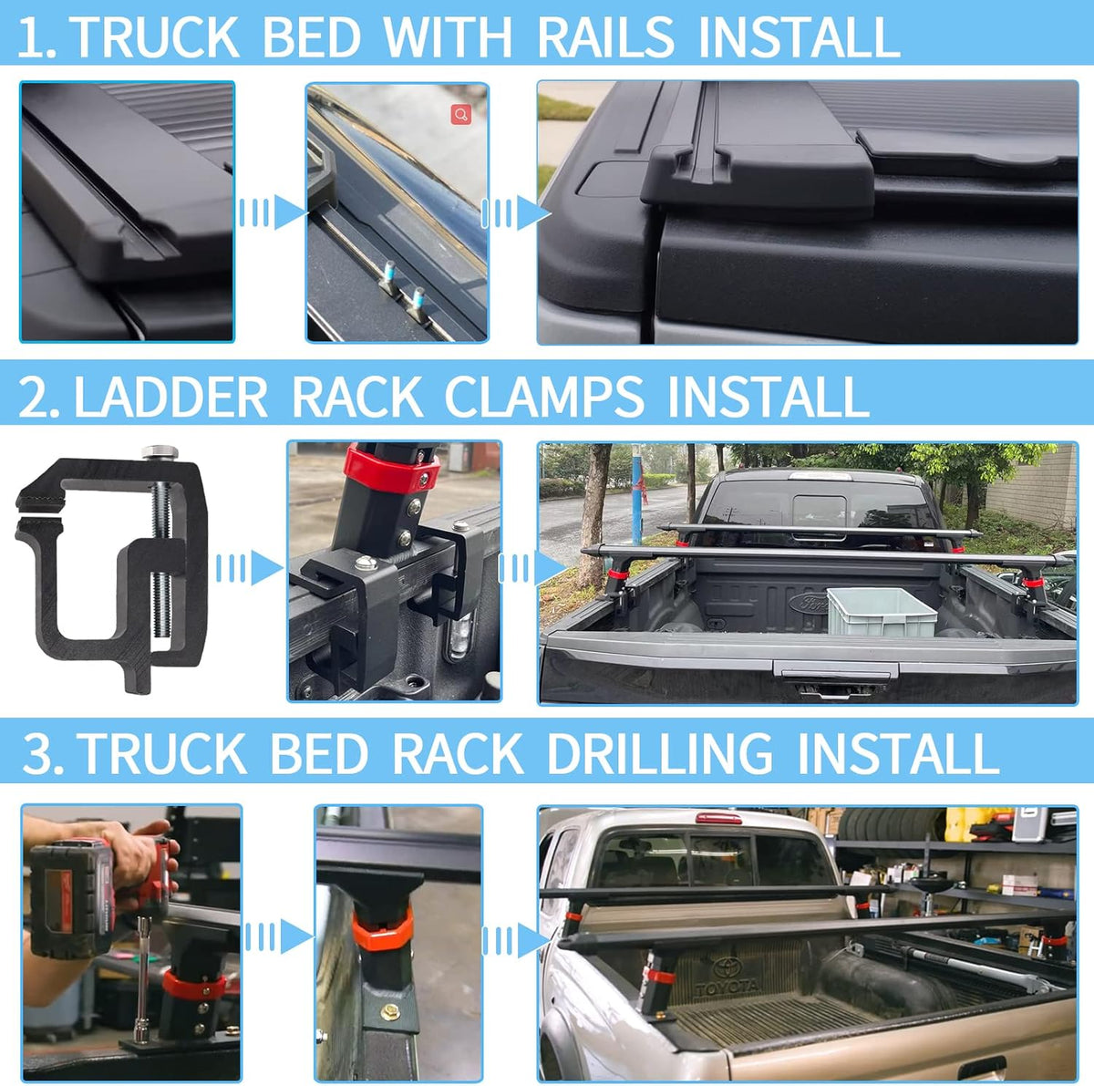 Truck Bed Racks Low Profile Adjustable Height Heavy Duty C86291