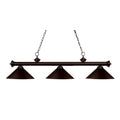 3-Light Black Billiard Fixture Y697