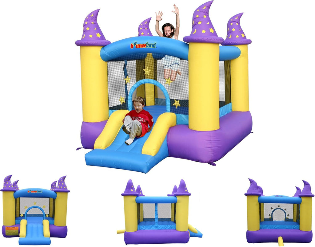 Inflatable Bounce House with Slide, 9 ft x 8 ft x 7 ft H O9232