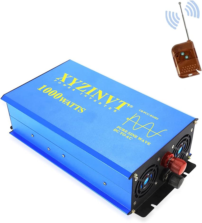 2000 watt Pure Sine Wave Power Inverter DC 12V to AC 120V with LED Display and Wireless Remote Controller W9866