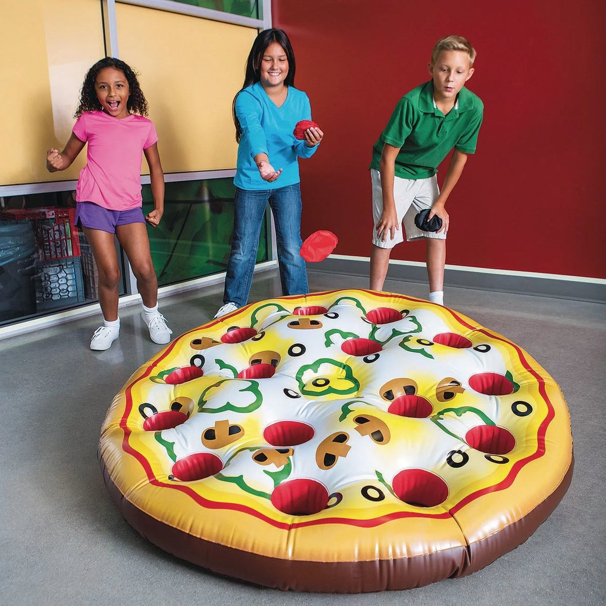4' Diameter Inflatable Pizza Toss Game Y688