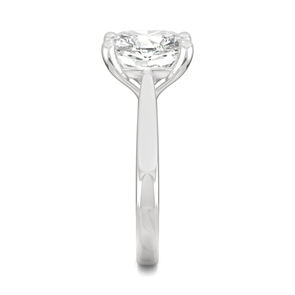 14K White Gold Moissanite Cushion Engagement Ring F46440