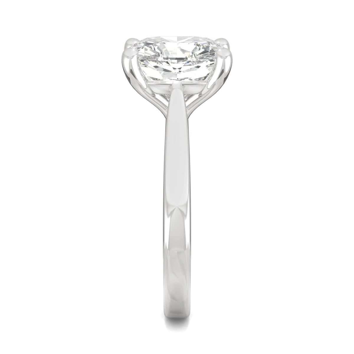 14K White Gold Moissanite Cushion Engagement Ring F46440