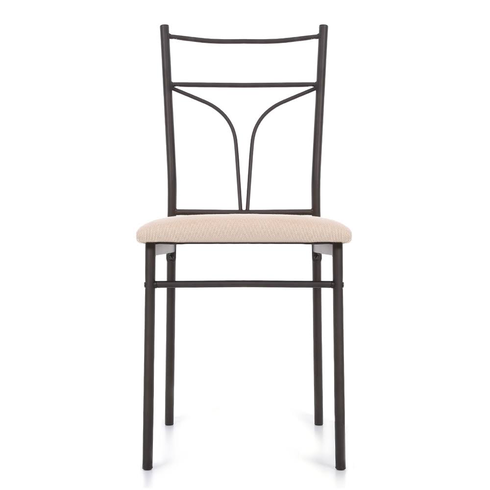 Beige 5pcs Metal Frame Dining Table Chairs Set W774