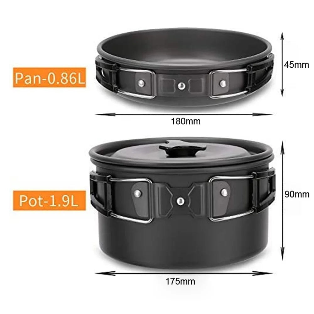Camping Cookware Set with Pot and Frying Pan B9277