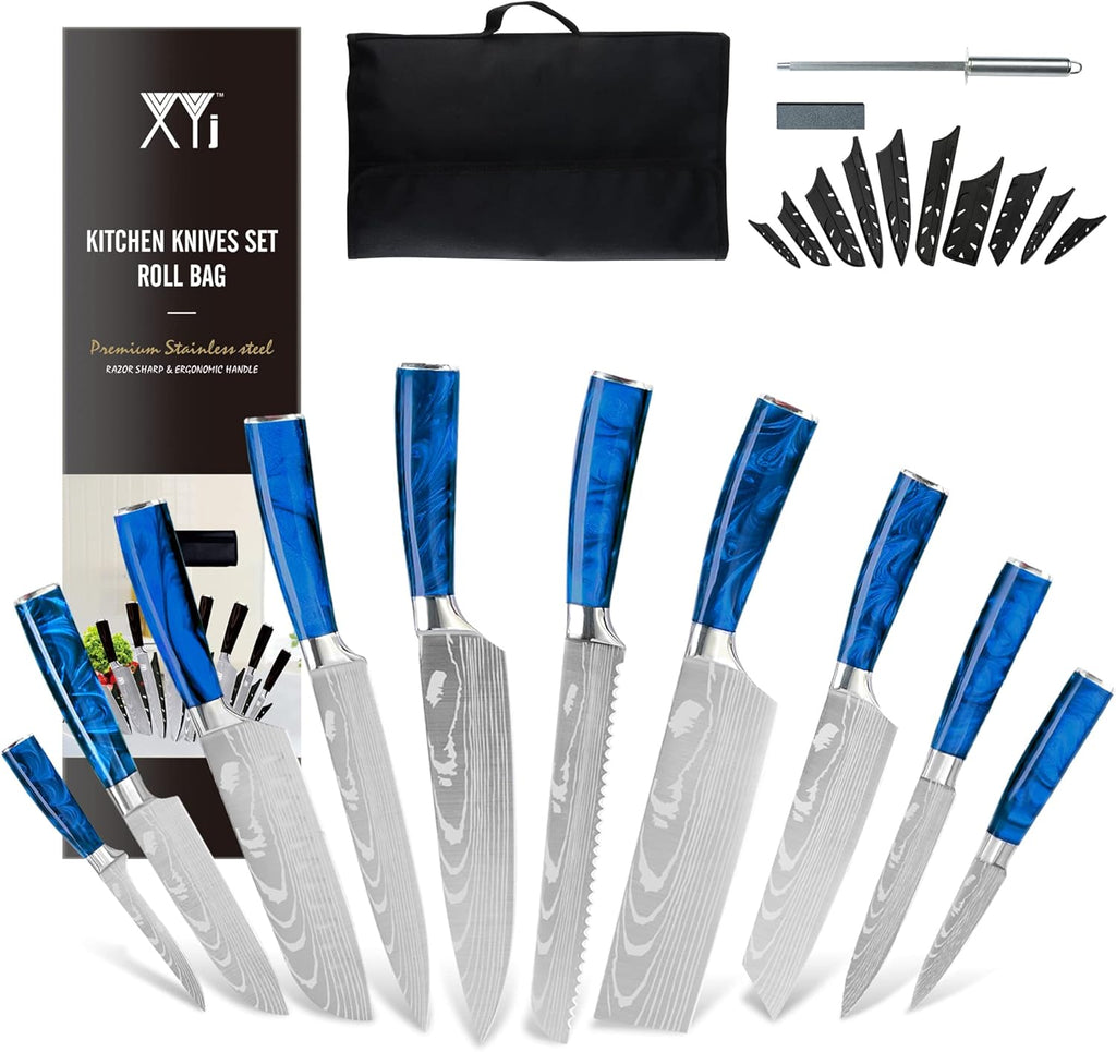 10 Piece Stainless Steel Kitchen Knife Set with Carry Case Bag R904323