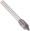 Solid Carbide Single-End Countersink, TiAlN Coated, 6 Flutes, 60 Degree Point Angle, Round Shank I4061