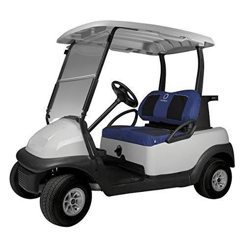 Black/Navy Golf Cart Bench Seat Cover Z54202
