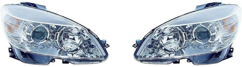 Chrome Headlight Pair for Mercedes-Benz C300 2008 2011 S799850