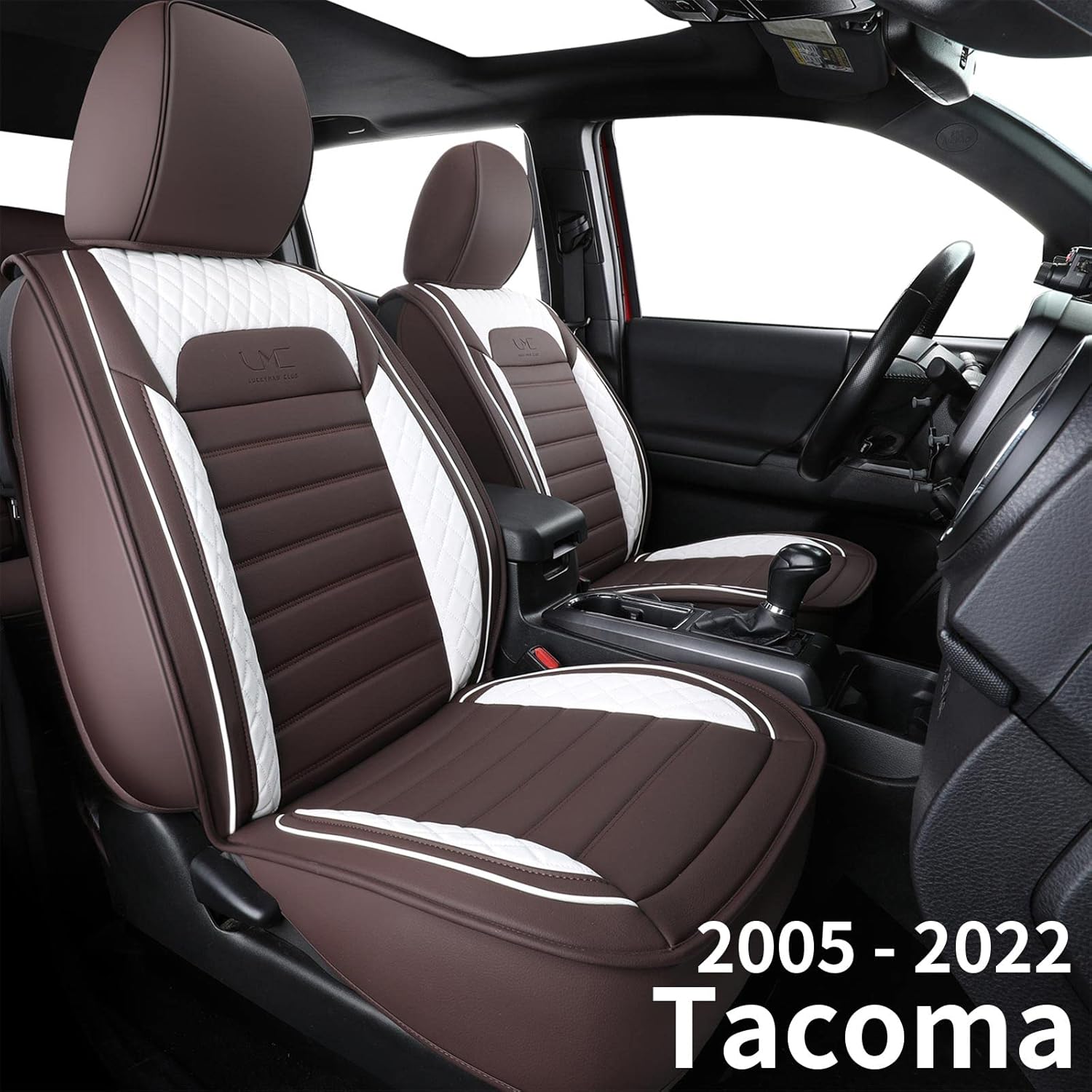 Black Faux Leather Seat Covers Front Set 2 pcs H92076