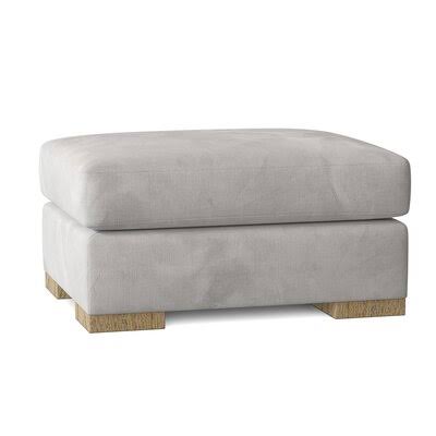 White Velvet Ottoman L49955