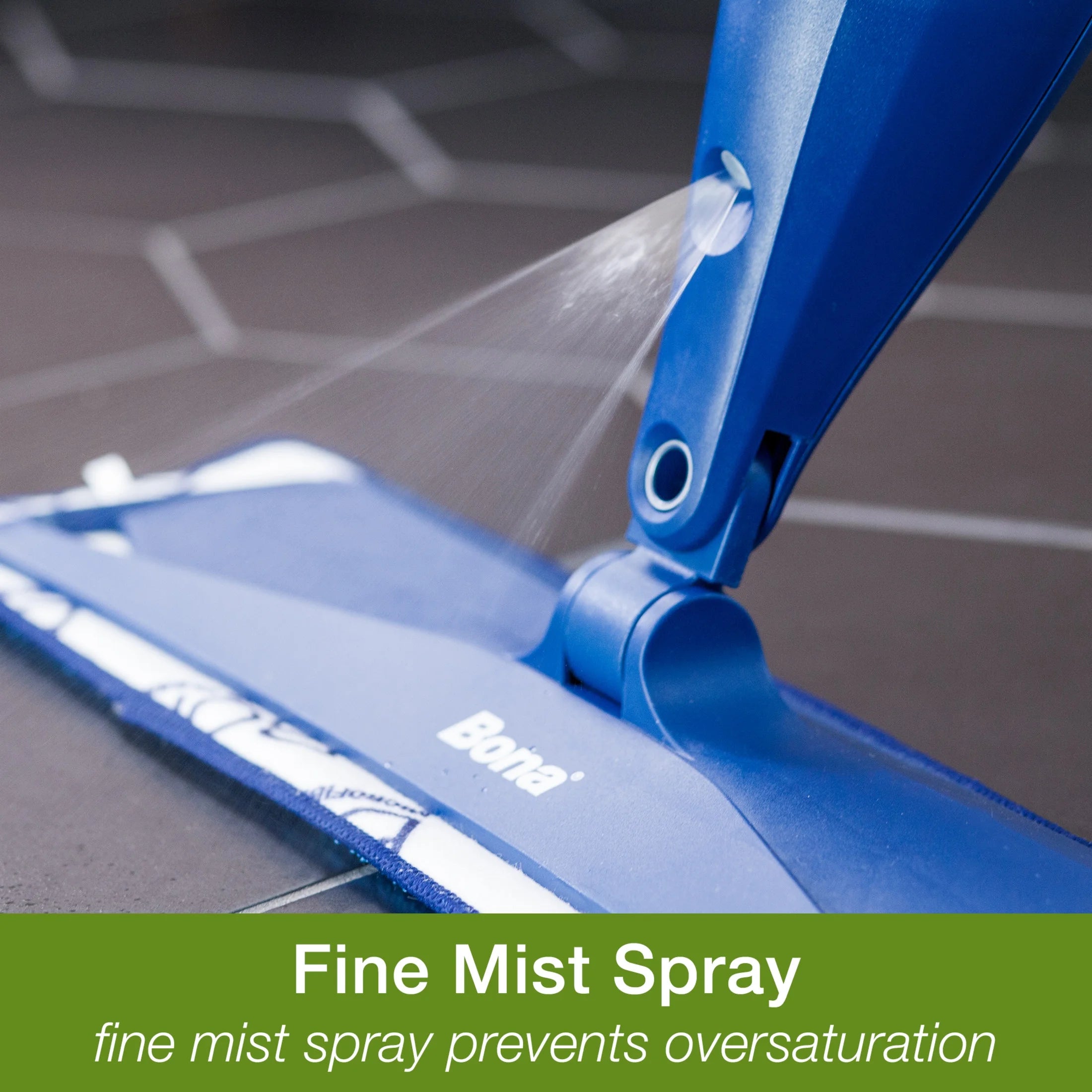 Floor Spray Mop with Reusable Microfiber Pad and Refillable Multi Surface Floor Cleaner Liquid G73194