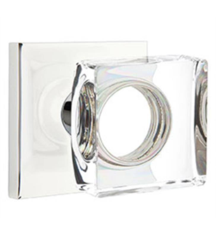 Passage Round Knob with Square Rose D682