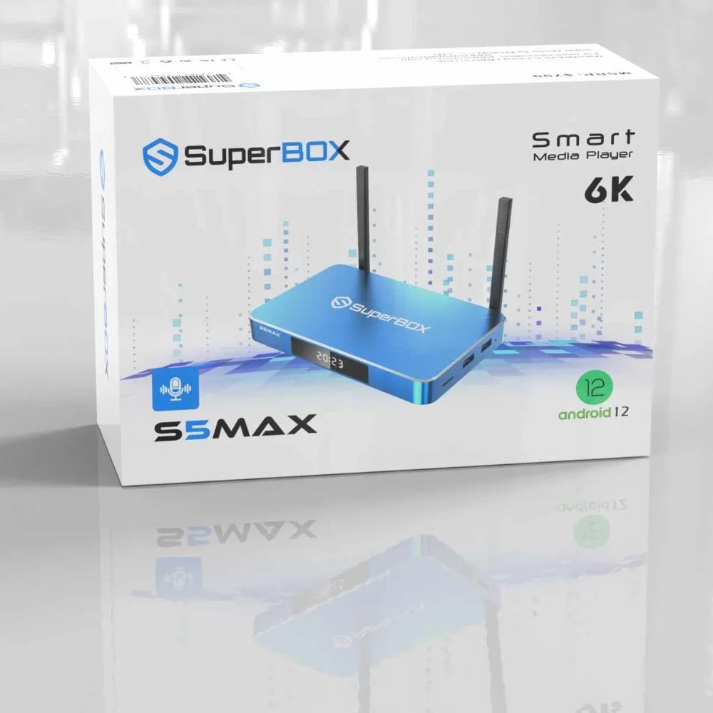 Super bundle Box S5 Max 8K HDMI, Backlit keyboard Remote with voice remote Control Y47932